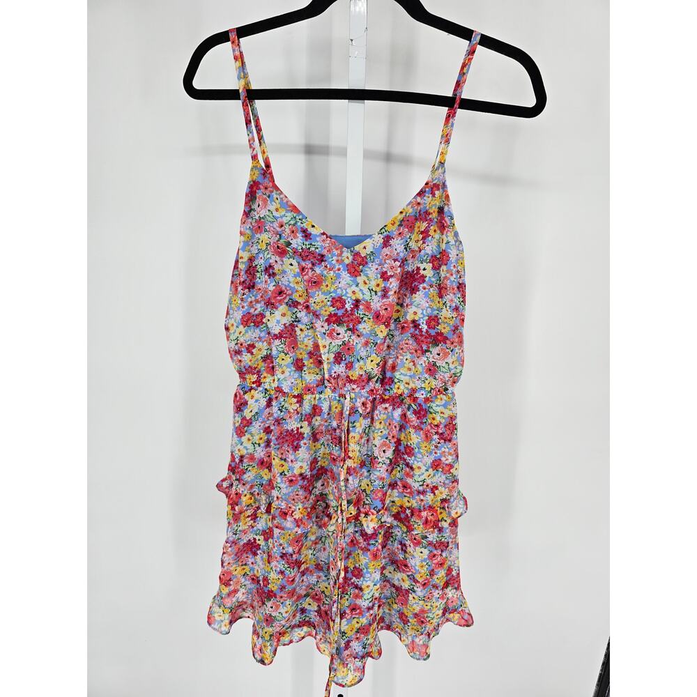 IN San Francisco Womens Sz M Knee Length Sundress Dress Floral Spaghetti Strap